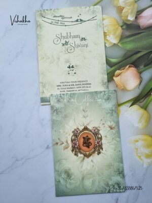 Flower Hindu Muslim Christian Sikh invitation Cards ATS-9234