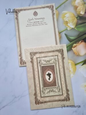 Flower Hindu Muslim Christian Sikh invitation Cards CR-7024