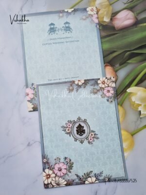 Flower Hindu Muslim Christian Sikh invitation Cards CR-7046