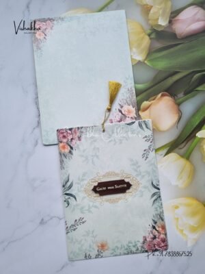 Flower Hindu Muslim Christian Sikh invitation Cards CR-7077