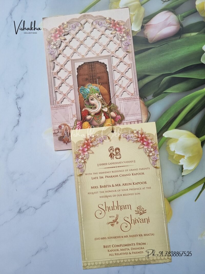 Ganesh Ji Hindu Sikh invitation Cards ATS-9215