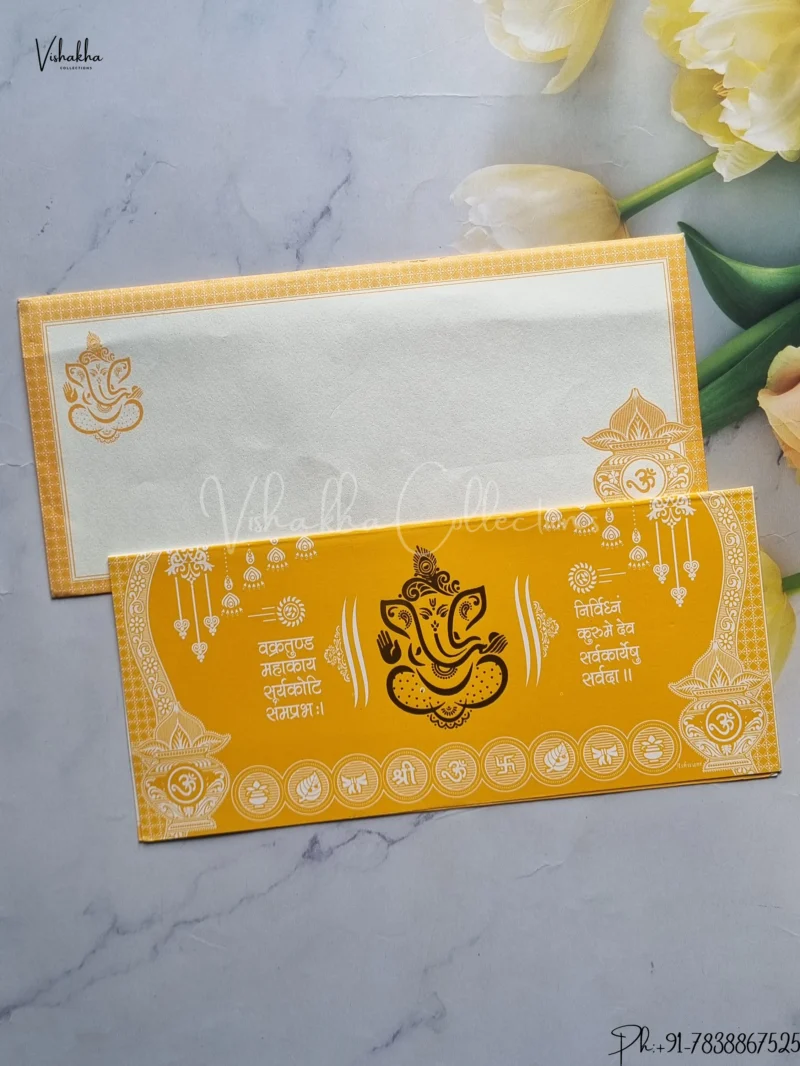 Ganesh Ji Hindu wedding invitation Cards SCH-1001