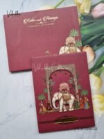 Front-Photo-of-Hathi-Hindu-Muslim-Christian-Sikh-Padded-MDF-Board-Laser-Cut-dark-mehroon-Colored-invitation-Cards-SK-3490-1.jpg