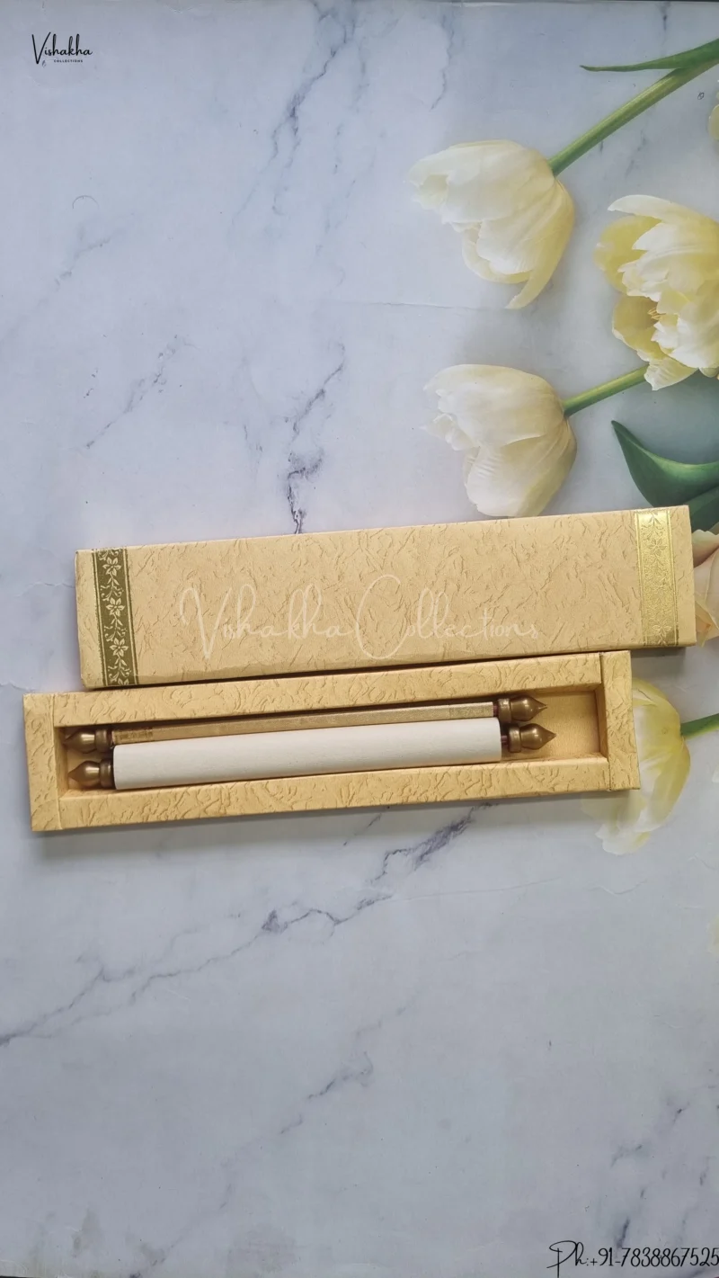 Hindu Muslim Christian Jain Sikh Scroll Farman Colored wedding invitation Cards FC-081