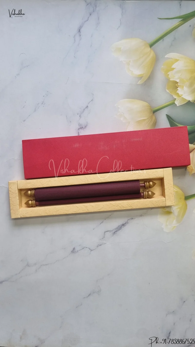 Hindu Muslim Christian Jain Sikh Scroll Farman Colored wedding invitation Cards FC-083