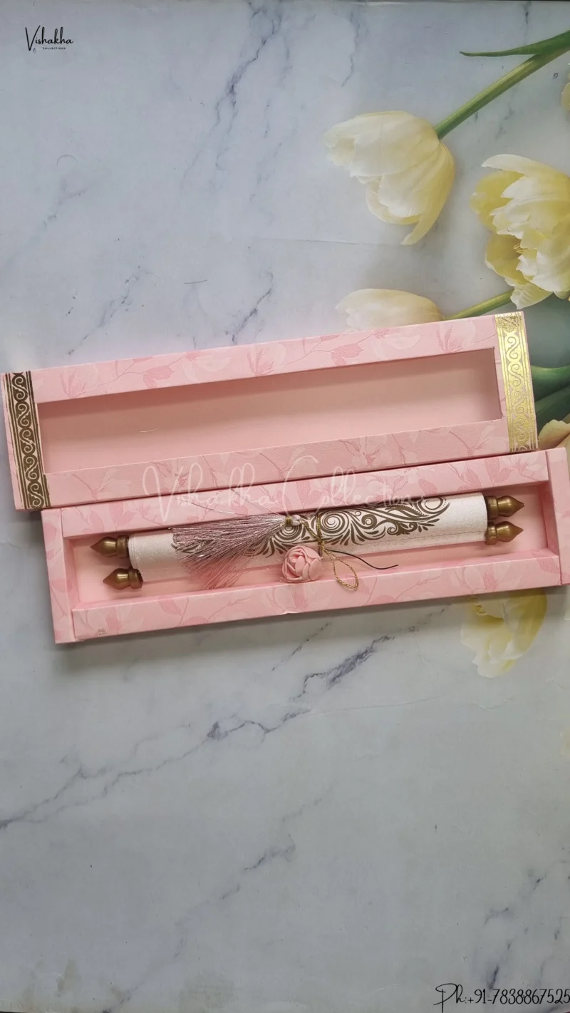 Hindu Muslim Christian Jain Sikh Scroll Farman Colored wedding invitation Cards FC-086