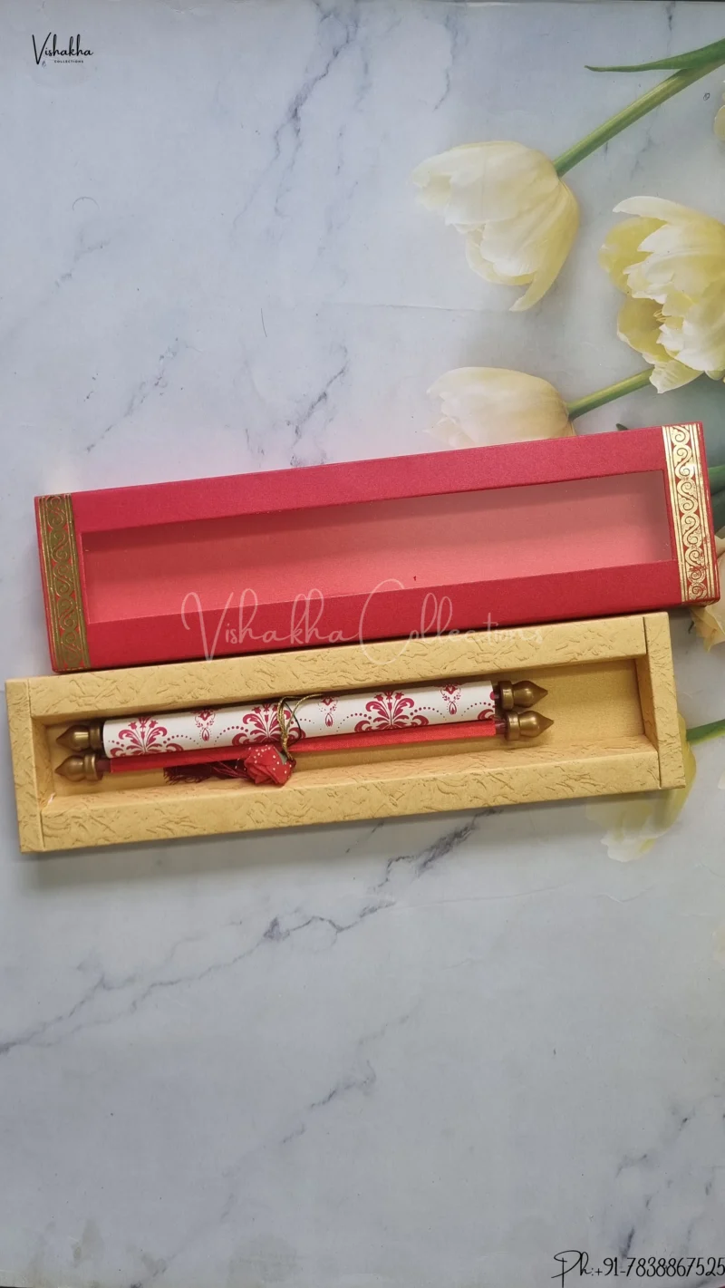 Hindu Muslim Christian Jain Sikh Scroll Farman Colored wedding invitation Cards FC-087