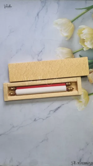 Hindu Muslim Christian Jain Sikh Scroll Farman Colored wedding invitation Cards FC-088