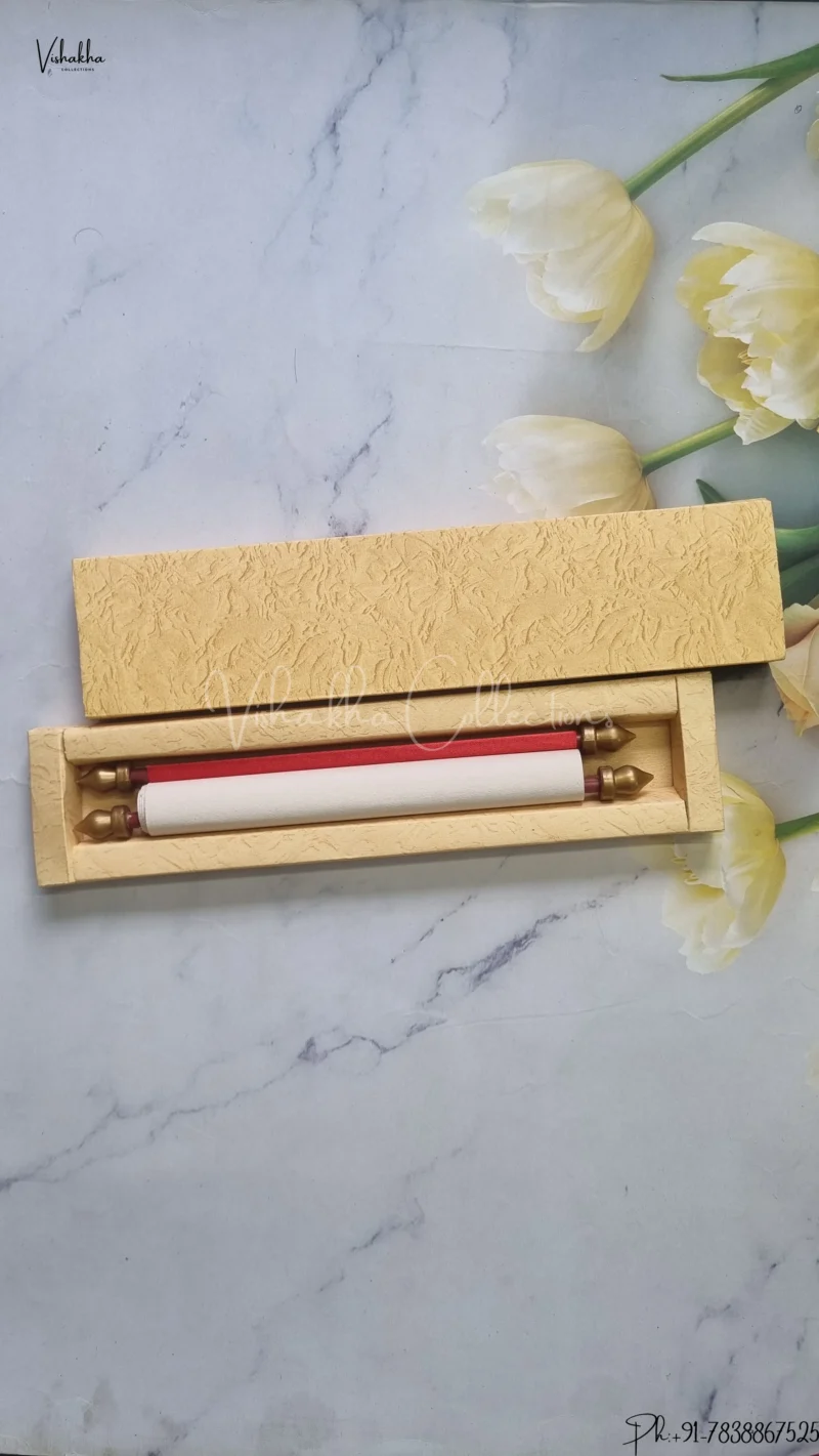 Hindu Muslim Christian Jain Sikh Scroll Farman Colored wedding invitation Cards FC-088