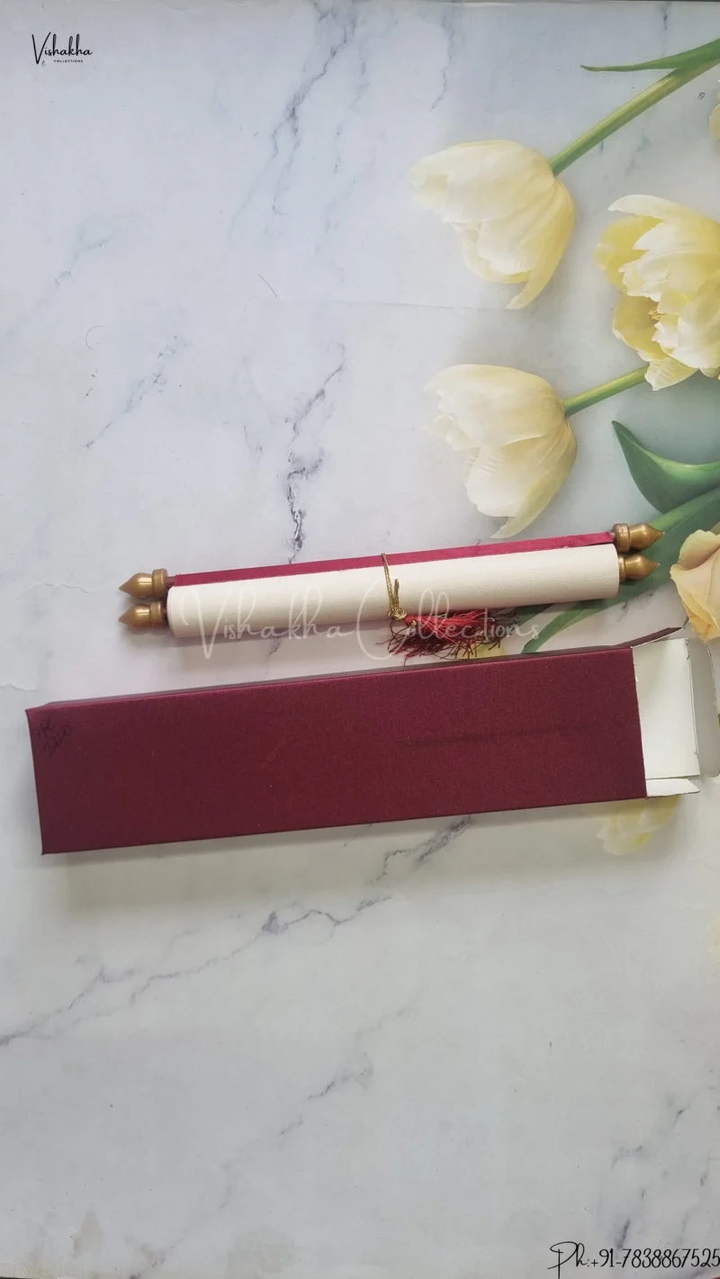 Hindu Muslim Christian Jain Sikh Scroll Farman Colored wedding invitation Cards FC-090