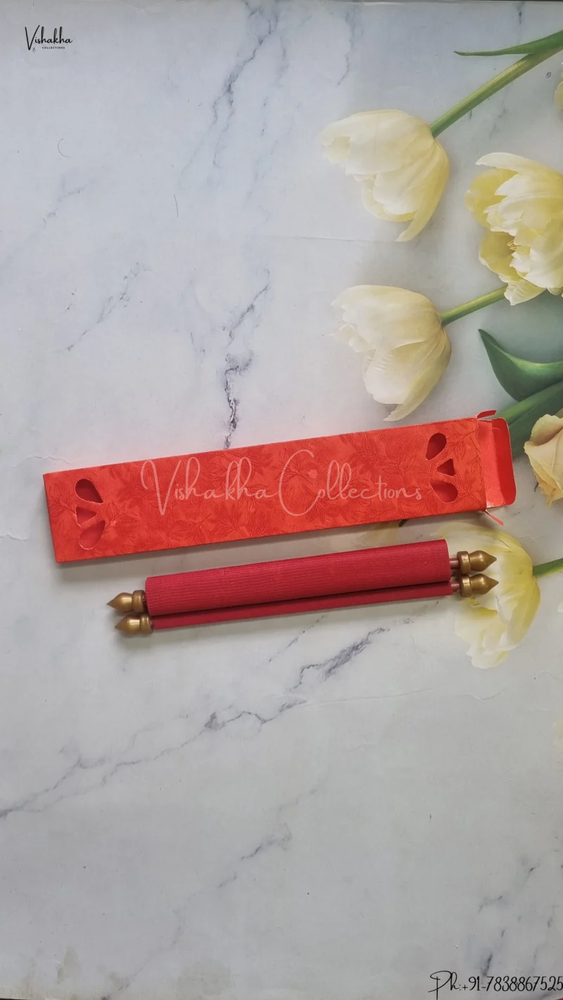 Hindu Muslim Christian Jain Sikh Scroll Farman Colored wedding invitation Cards FC-095