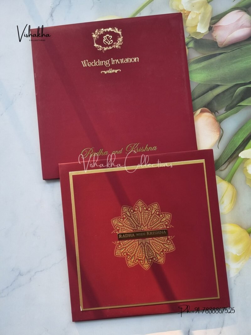 Hindu Muslim Christian Sikh Padded invitation Cards SN-160