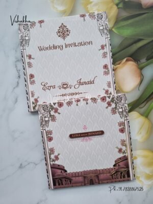 Hindu Muslim Christian Sikh Padded invitation Cards VN-749