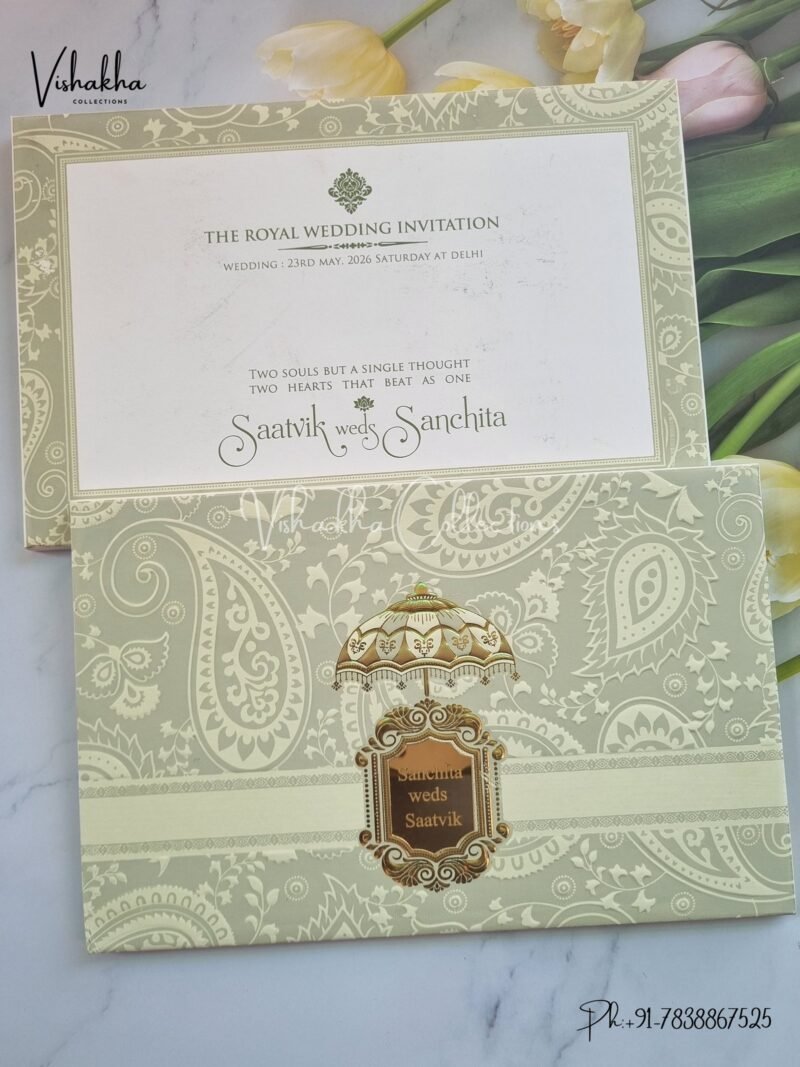 Hindu Sikh Padded invitation Cards CR-709