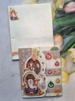 Front-Photo-of-Radha-Krishna-Semi-Box-Ganesh-Ji-Hindu-Cream-Multicolor-Colored-wedding-invitation-Cards-GS-5037-1.webp