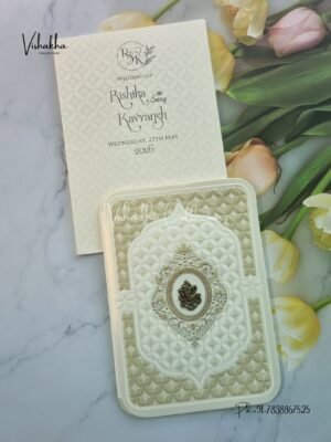 Semi Box Ganesh Ji Hindu Sikh invitation Cards CR-531