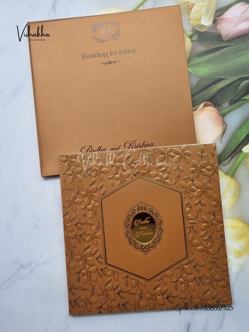 Semi Box Hindu Muslim Christian Sikh Colored invitation Cards SN-65