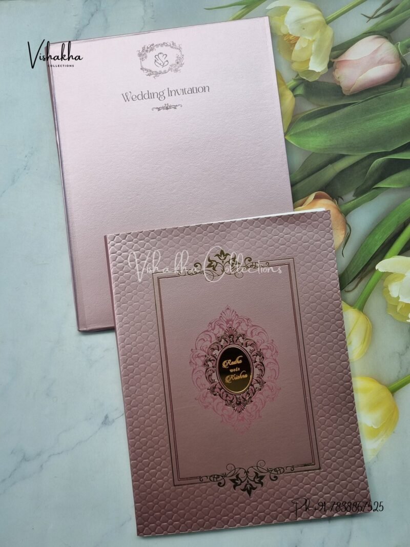 Semi Box Hindu Muslim Christian Sikh Colored invitation Cards SN-75