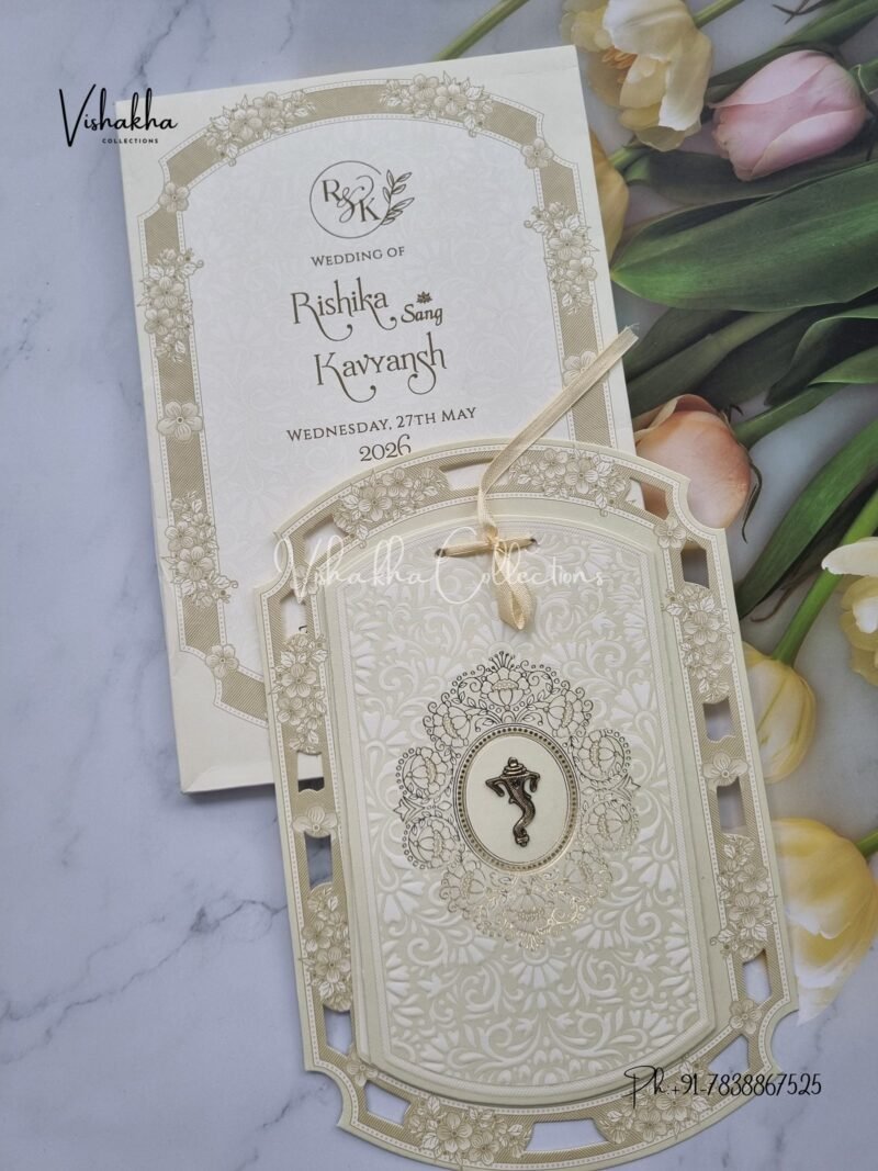 Semi Box Hindu Muslim Christian Sikh invitation Cards CR-8081