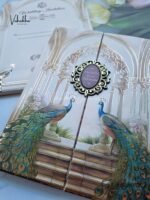 Side-Angle-Of-Peacock-Double-Door-Hindu-Sikh-Padded-Colored-invitation-Cards-CC-3677-1.jpg