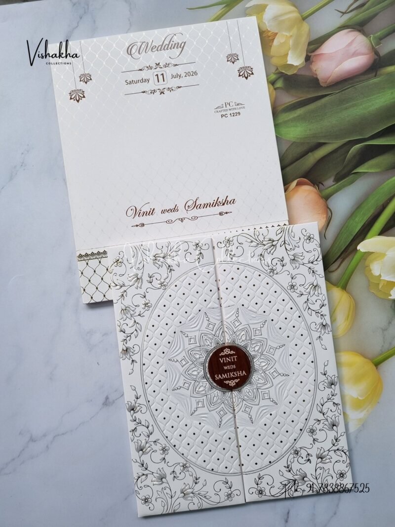 Hindu Muslim Christian Sikh Padded invitation Cards PN-1229