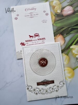 Hindu Muslim Christian Sikh Padded invitation Cards PN-1232