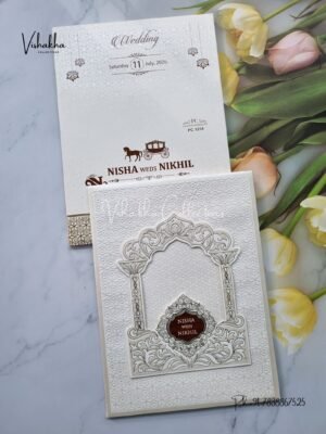 Hindu Muslim Christian Sikh Padded invitation Cards PN-1234