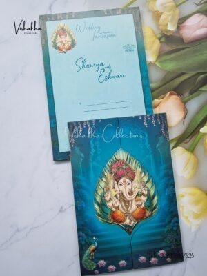 Radha Krishna Ganesh Ji Hindu Sikh invitation Cards PN-1226